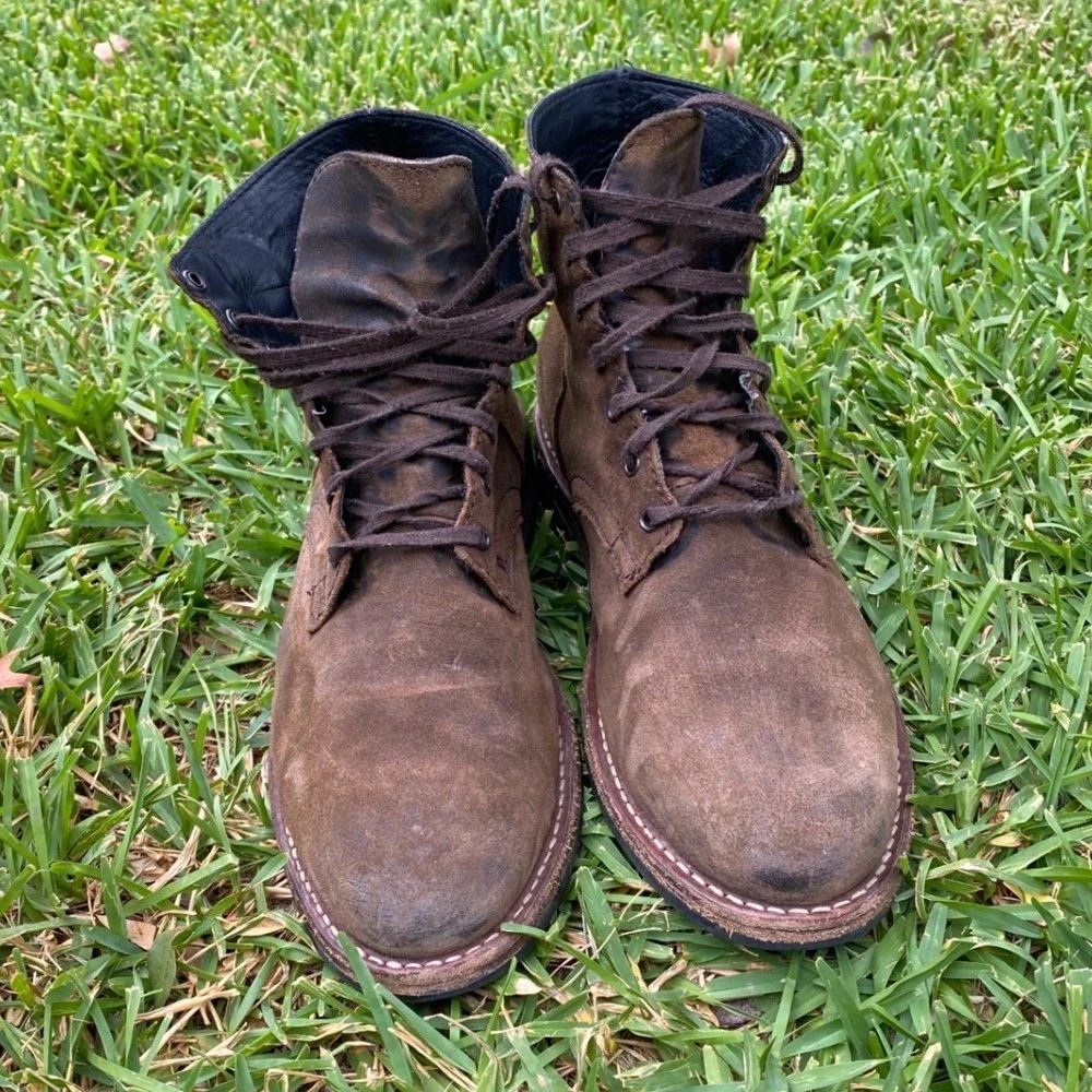 Thursday Boot Co President Brown Suede Lace Up Boots Mens 10.5 Handcrafted